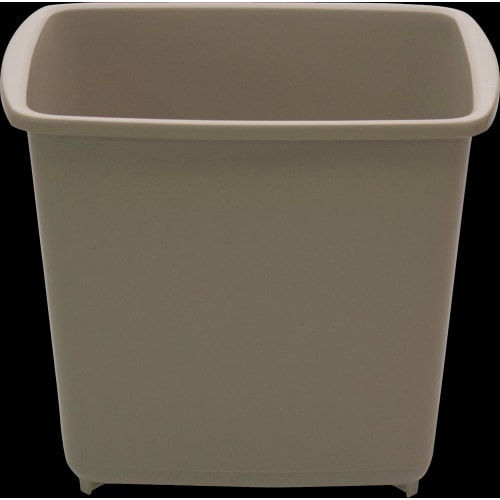 Wescon Classique Wastebasket, 8 Quart Rectangular, Taupe